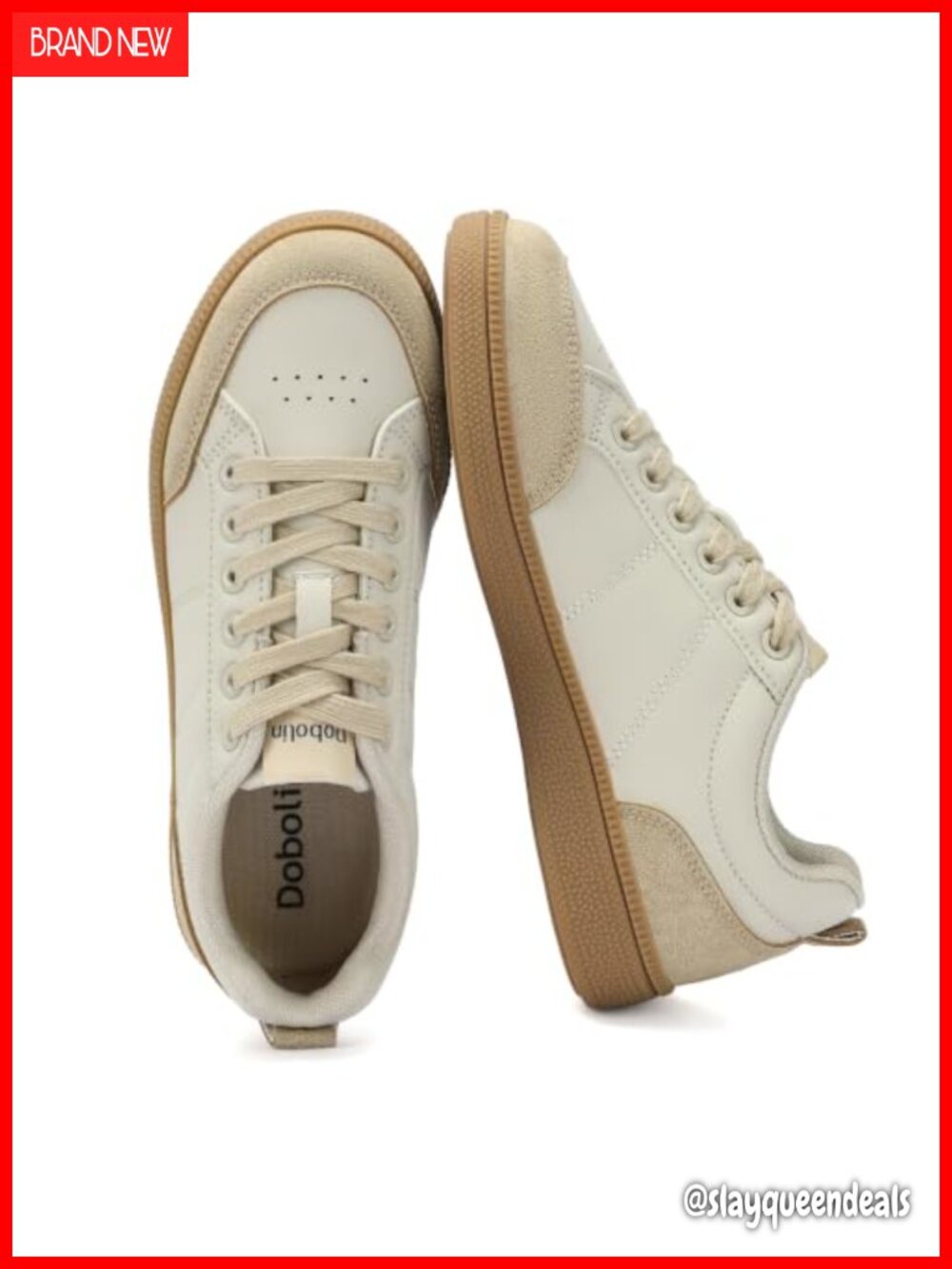 Women's Faux Leather Fashion Sneakers Lace Up Low Top Walking Tennis Shoes